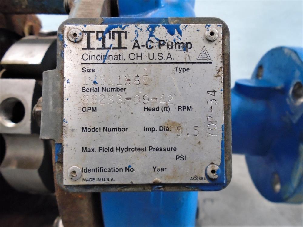 ITT A-C Pump 1.5" x 1" x 6E, CF8M Casing